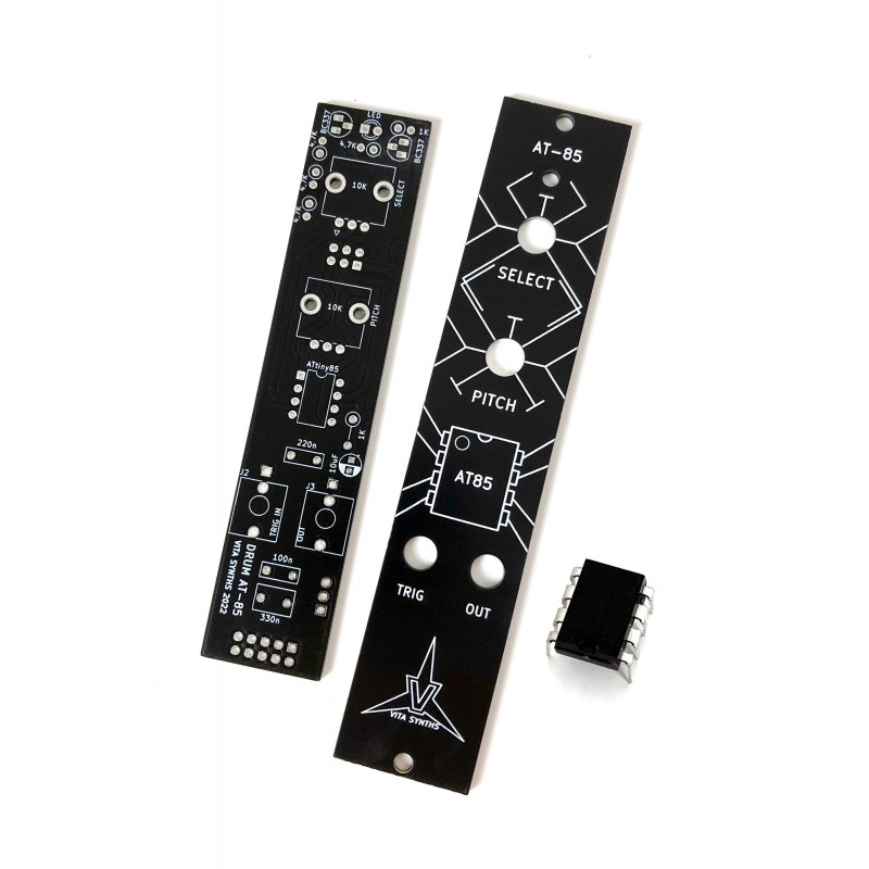 Front panel, PCB and programmed chip